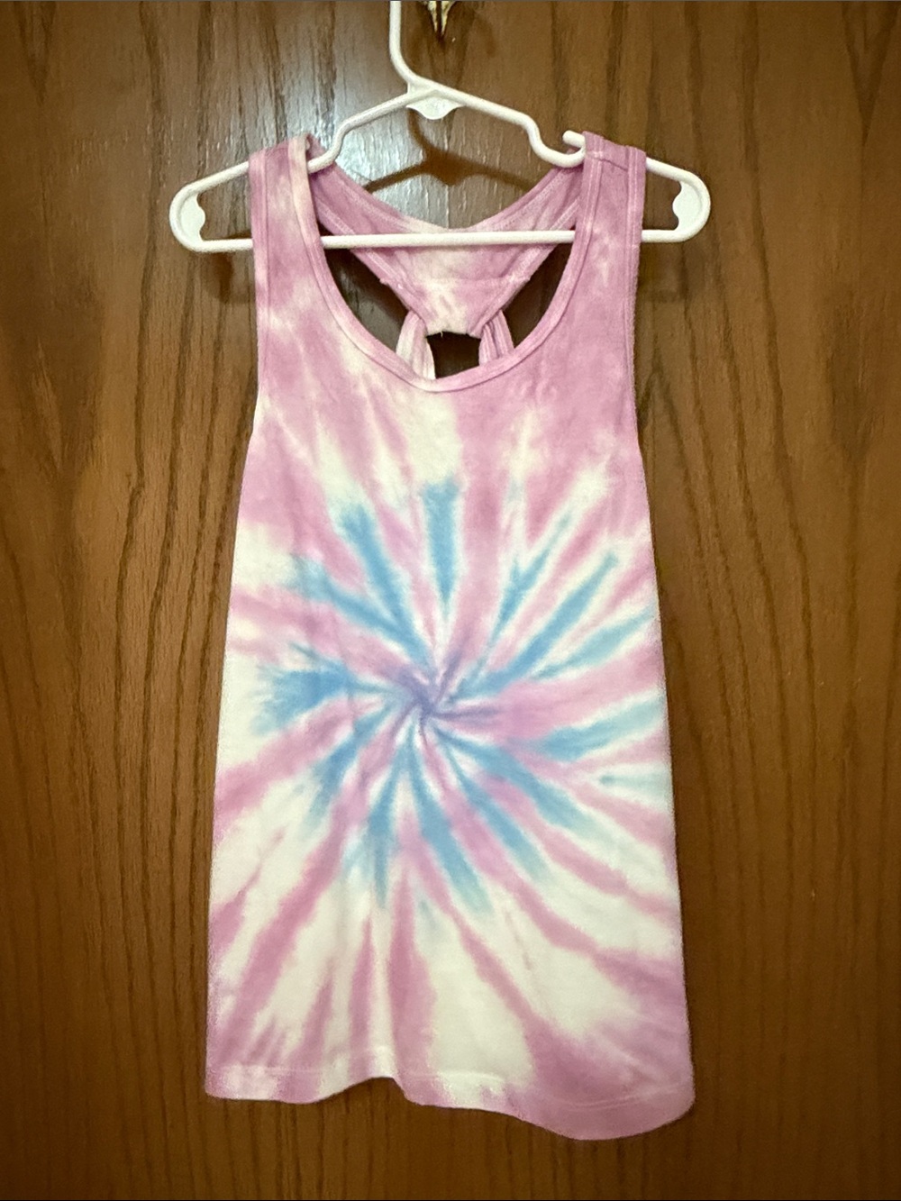 Cat & Jack Pink and Blue Tie-Dye Racerback Tank Top